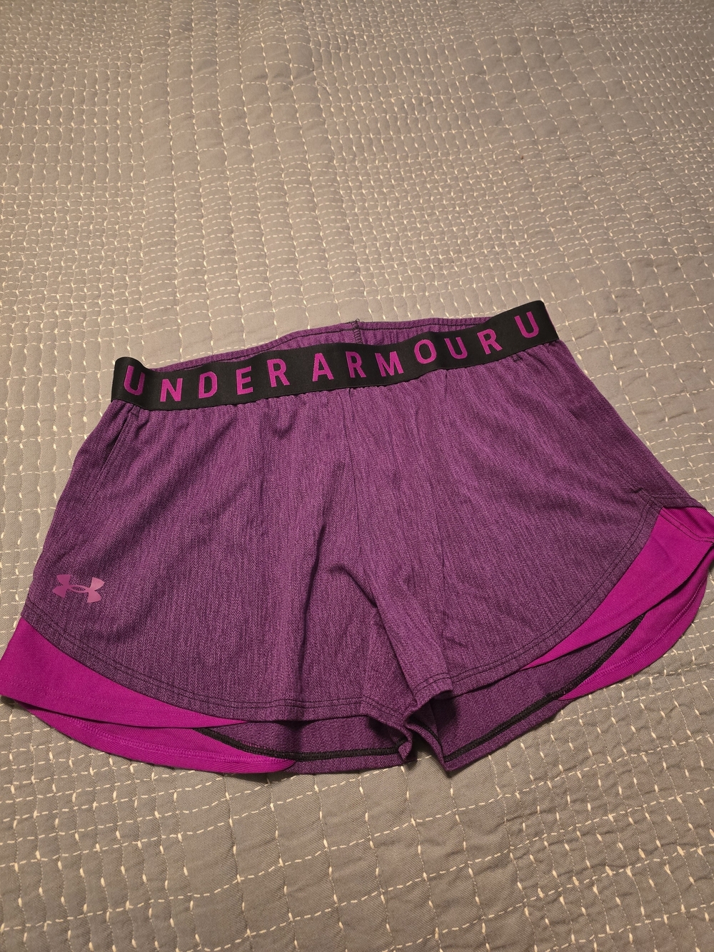 Under Armour Purple and Pink Women's Athletic Shorts